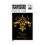 Fleur de lis Xmas Postage Stamp