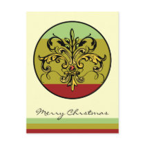 Fleur de lis Xmas Postcards