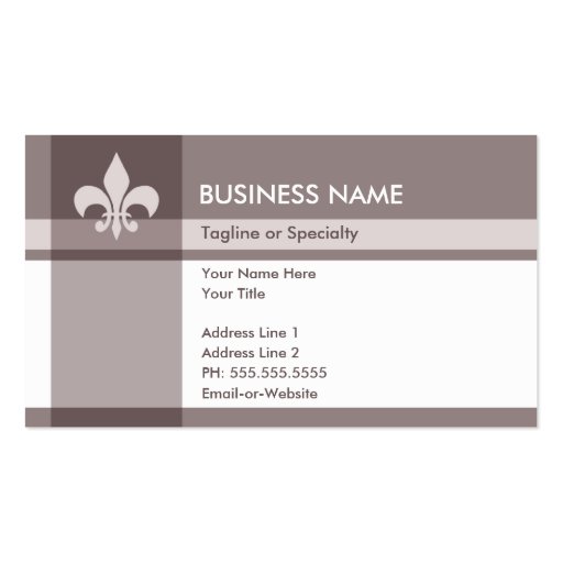 fleur de lys business card
