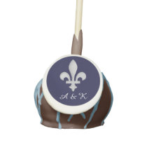 Fleur de lys Floral Pattern Cake Pops at Zazzle