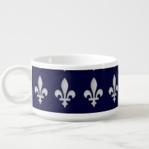 Fleur de lys Floral Pattern Chili Bowl at Zazzle