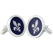 Fleur de lys Floral Pattern Cufflinks at Zazzle