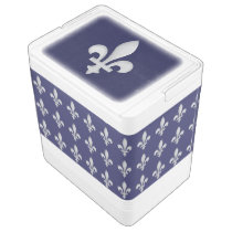 Fleur de lys Floral Pattern Igloo Can Cooler at Zazzle