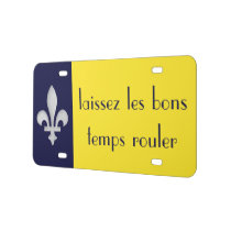 Fleur de lys Laissez les bons temps rouler License Plate at Zazzle
