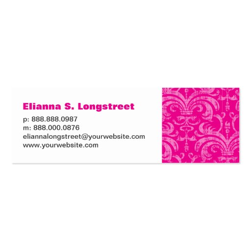 Fleur de Lys Personal Business Card (front side)