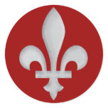 Fleur-de-lys Romantic Envelope Seal Name Tag Stickers
