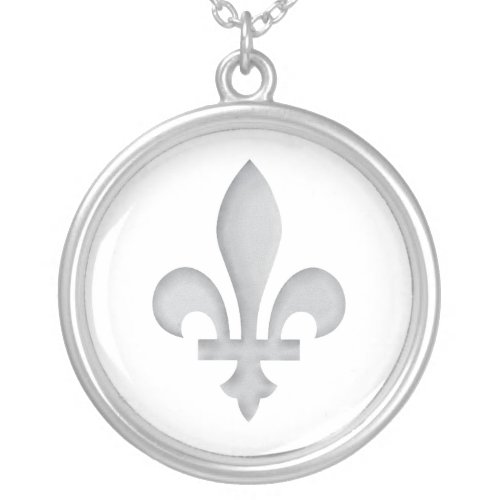 Fleur-de-lys Romantic Floral Silver Necklace necklace