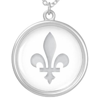 Fleur-de-lys Romantic Floral Silver Necklace