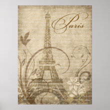 Fleur de Paris Eiffel Tower 30"x40"