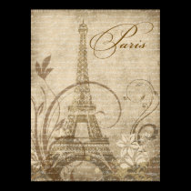 Fleur de Paris Eiffel Tower 30"x40" sand posters