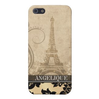 Fleur de Paris Eiffel Tower | sand iPhone 5 Case