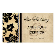 Fleur de Paris Wedding Website | sand Business Card Template