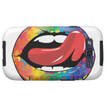 Fleur De Rainbow Licking Lips Samsung Galaxy SIII Covers