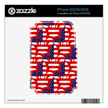 Fleur de USA Skin For The iPhone 2G