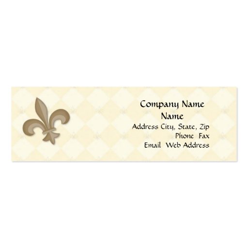 Fleur Di Lis Profile Card Business Cards