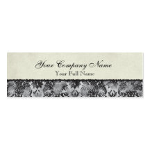 Fleur di Lys Damask Black Business Cards