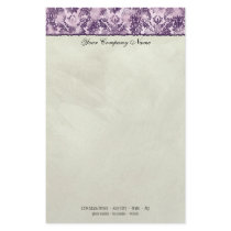 Fleur di Lys Damask Black Stationery