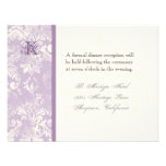 Fleur di Lys Damask - invitación de la recepción d