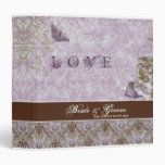 Fleur di Lys Damask Lavender Lilac Wedding Binder