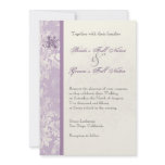 Fleur di Lys Damask - Lilac Wedding Invitation