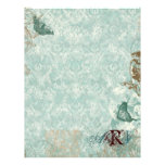 Fleur di Lys Damask - Monogrammed Scrapbook pages Letterhead