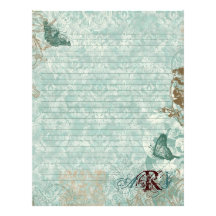 Fleur di Lys Damask - Monogrammed Stationery Custom Letterhead