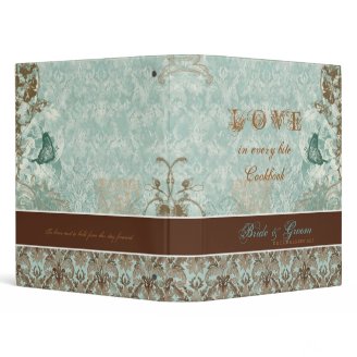 Fleur di Lys Damask - New Bride's Cookbook Binder