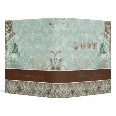Fleur di Lys Damask Wedding Binder by AudreyJeanne