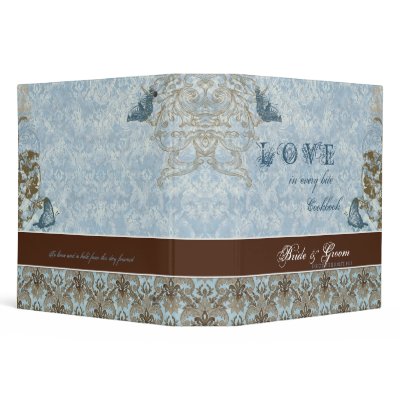 Fleur di Lys Damask - Wedding Cookbook Binder