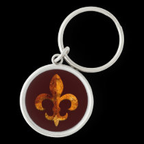 Fleur Faux Stone 2 keychains