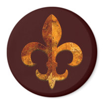 Fleur Faux Stone 2 Fridge Magnets