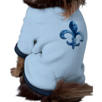 Fleur Faux Stone 5 Doggie Tee Shirt