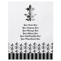Fleur Heart Crown - Black Personalized Flyer