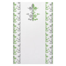 Fleur Heart Crown - Green stationery