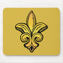 Fleur Medieval - Gold Mouse Mat