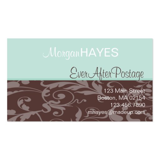 Fleur Profile Card Business Cards (front side)