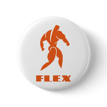 Flex Bodybuilding Button