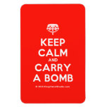 [Crown upside down] keep calm and carry a bomb  Flexible magnets