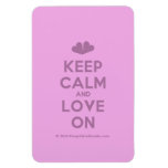 [Two hearts] keep calm and love on  Flexible magnets