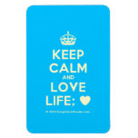 [Crown] keep calm and love life; [Love heart]  Flexible magnets