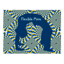 Flexible Mom postcard postcards