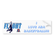FLIGH I LOVE ABA BASKETBALL BUMPER BUMPER STICKERS