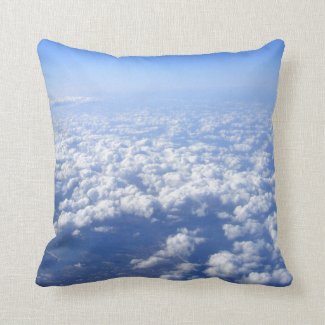 flight above the clouds throw pillows