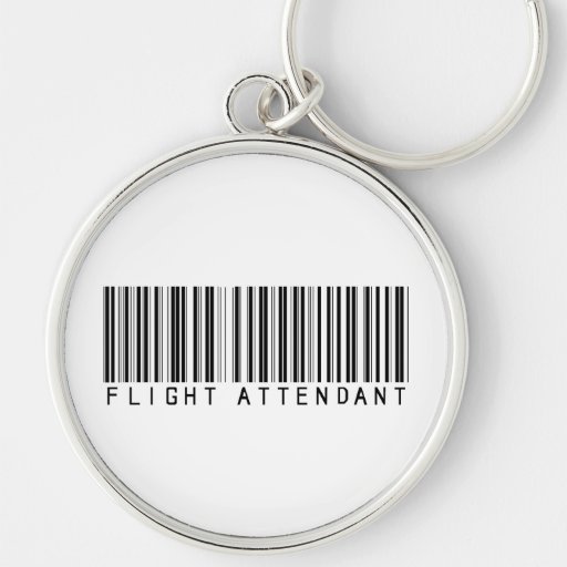 Flight Attendant Bar Code Keychains