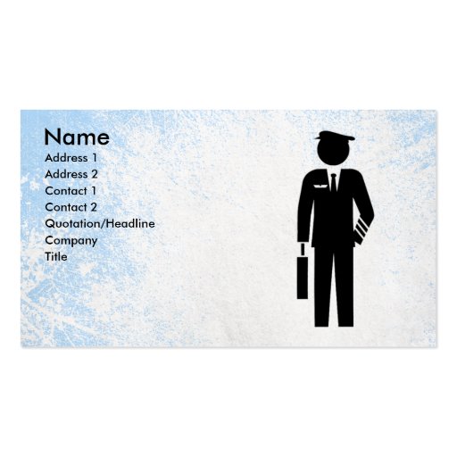 Flight Attendant Business Card Template (front side)