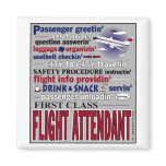 Flight Attendant Magnet