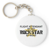 Flight Attendant Rock Star Keychain