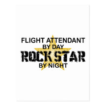 Flight Attendant Rock Star Postcards