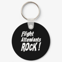 Flight Attendants Rock! Keychain