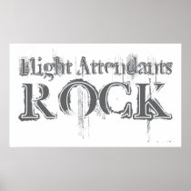 Flight Attendants Rock Poster